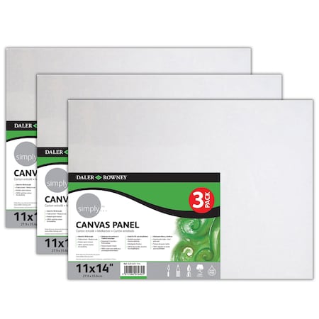 Daler-Rowney Simply White Canvas Panels Set, 11in. x 14in., 9PK D525031114